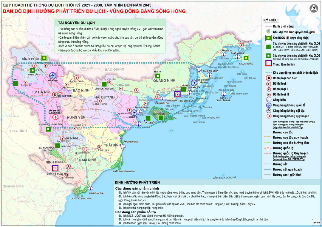 Quy hoạch hệ thống du lịch thời kỳ 2021 – 2030, tầm nhìn đến năm 2045